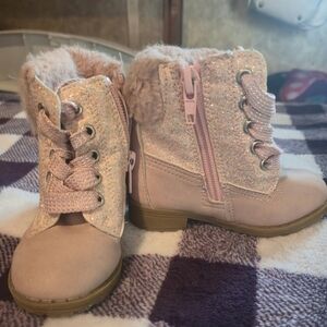 Sugar Glittery Pink Kids Boots